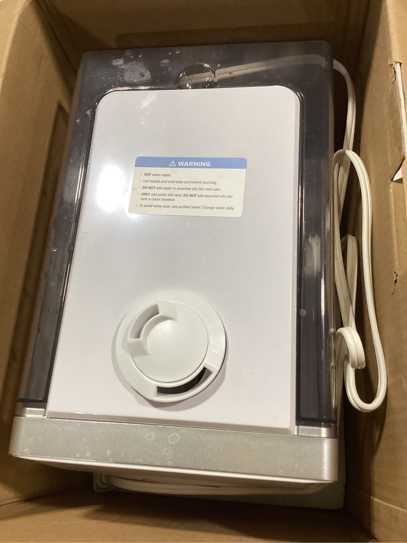 Condition photo showing Good Condition for LEVOIT LV600S Smart Warm and Cool Mist Humidifiers for Home Bedroom Large Room, (6L) 753ft² Coverage, Quickly & Evenly Humidify Whole House, Easy Top Fill, App & Voice Control - Quiet Sleep Mode White Smart Humidifier