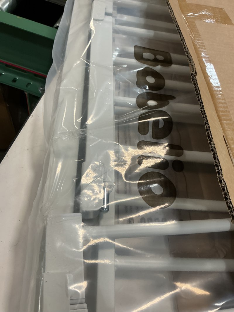 Condition photo showing Good Condition for babelio 29-55 inch extra wide baby/dog gate, pressguard p7, metal auto close, pressure mounted pet door for doorways, no need tools and drilling, with wall cups, white white 30"tall 29"-55" wide