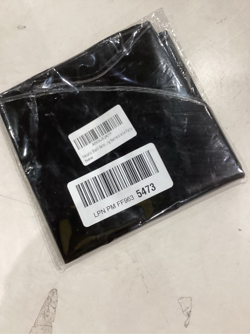 Condition photo showing Good Condition for Metallic Black Balloons, 22 Inch Large Sphere Round Balloons, 6 Pcs Foil Mylar Black Balloons for Birthday Anniversary Graduation Halloween Party Decorations Supplies