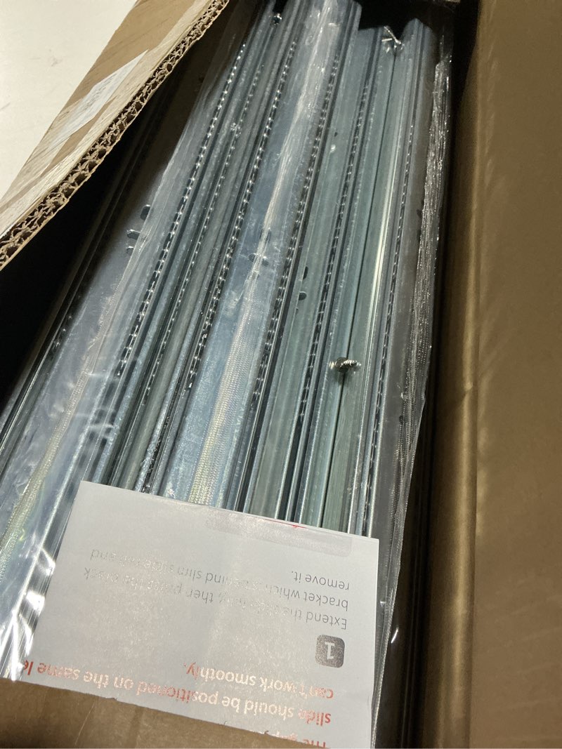 Condition photo showing Good Condition for 10 pairs of 24 inch hardware 3-section full extension ball bearing side mount drawer slides,100 lb capacity drawer slide 24 inch zinc plated