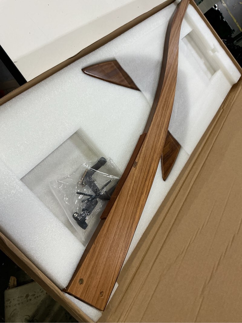 Condition photo showing Good Condition for muso guitar bass hanger stand, solid wood bow holder mermaid shaped for display and storage, 42 inches height anti-scratched and anti-bump, decorate studios, living room and stage (zebra, 1) zebra 1