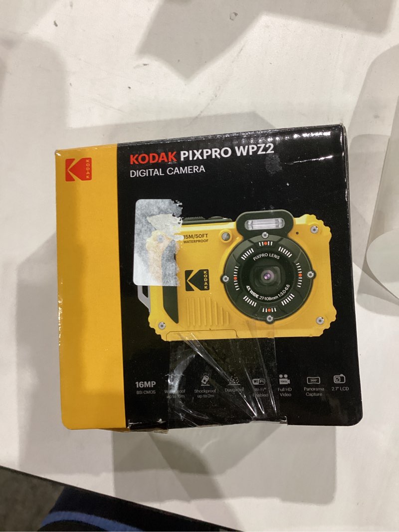 Condition photo showing New/Like New for kodak pixpro wpz2 rugged waterproof digital camera 16mp 4x optical zoom 2.7" lcd full hd video, red