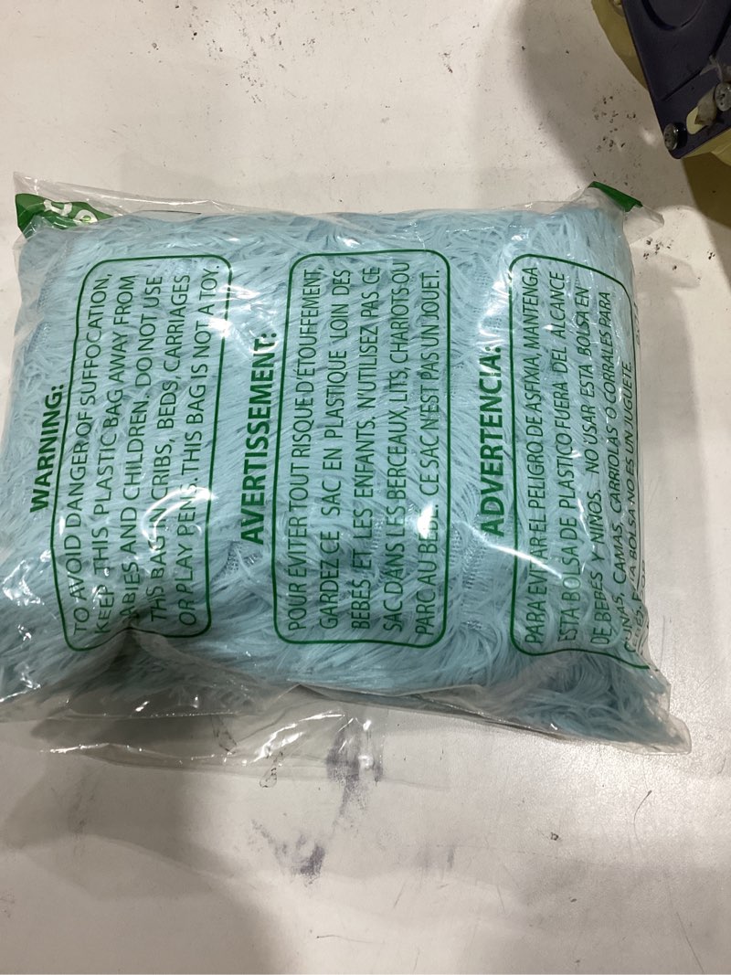 Condition photo showing New/Like New for Reafort Luxury Long Hair, PV Fur, Faux Fur Body Pillow Cover/Case 21inx54in with Hidden Zipper Closure (Aqua, Body) 21"x54" Body Pillow Cover Aqua