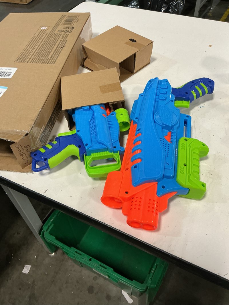 Condition photo showing Good Condition for nerf elite junior ultimate starter set, 2 easy play blasters, 15 darts for kids outdoor games, ages 6 & up