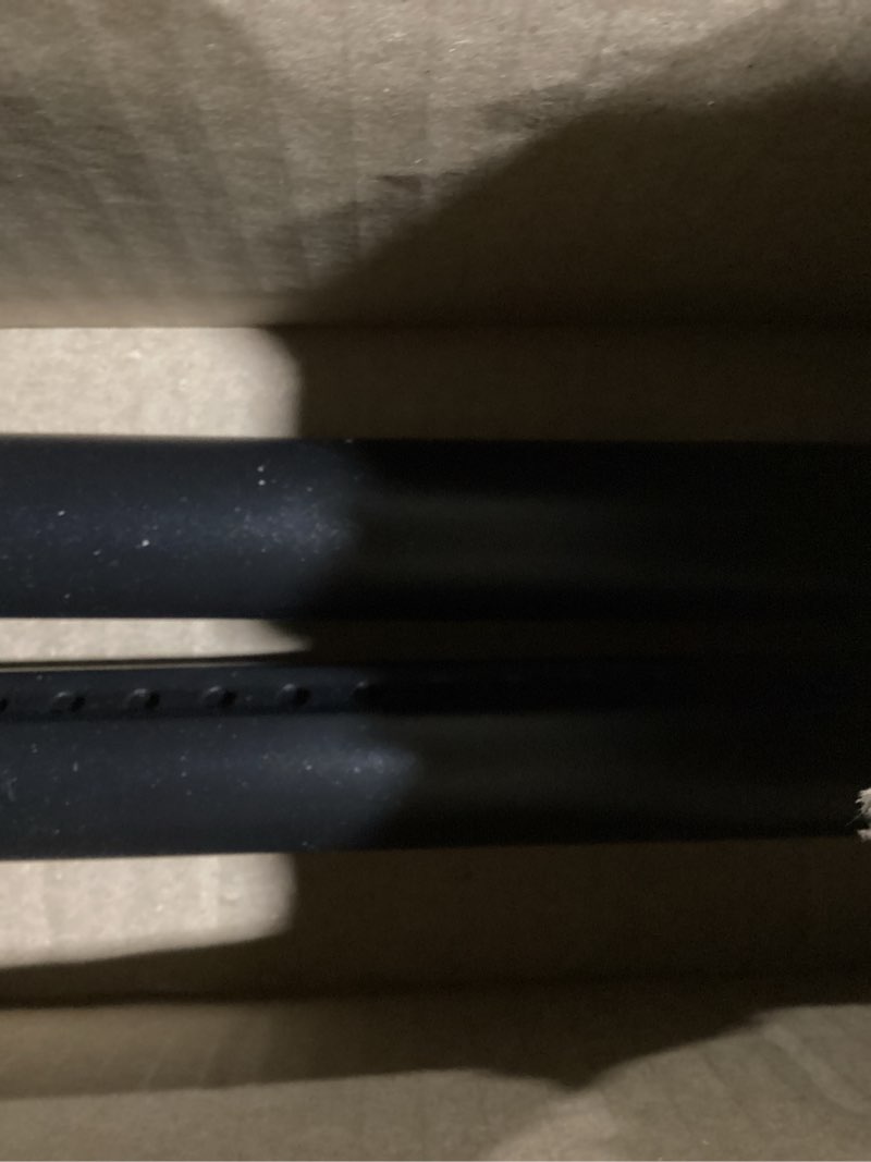 Condition photo showing Good Condition for tension curtain rod 41-122 in-88lb outdoor extra long tension rod no drilling for window or bathroom patio, adjustable heavy duty shower curtain rod, easy to install, never rust, non-slip-black black 41''-122''