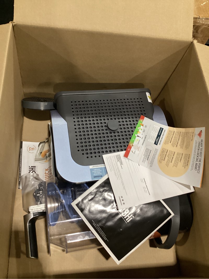 Condition photo showing As Is for ninja slushi frozen drink & slushie machine with rapidchill technology | 88 oz. easy fill vessel | 5 preset programs | make margaritas, frappés, & more | with dishwasher safe parts | black | fs301