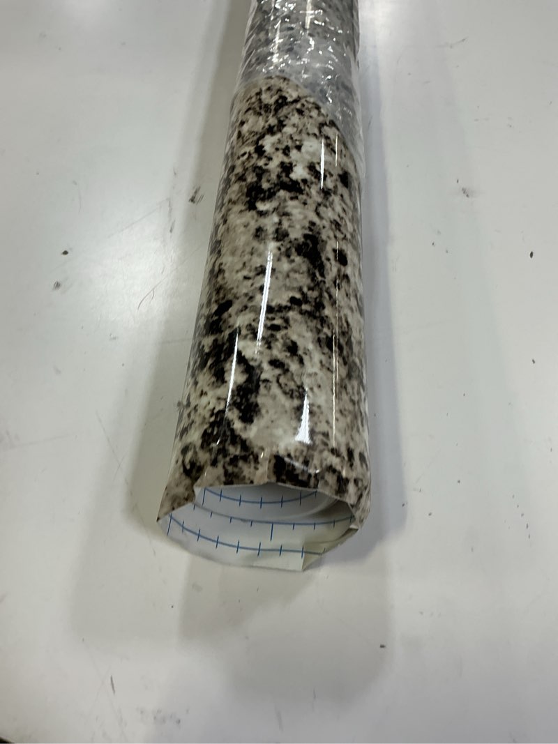 Condition photo showing As Is for ez faux decor kitchen peel and stick countertop laminate cover update black grey white granite marble vinyl roll waterproof thick durable self-adhesive (36" x 240")