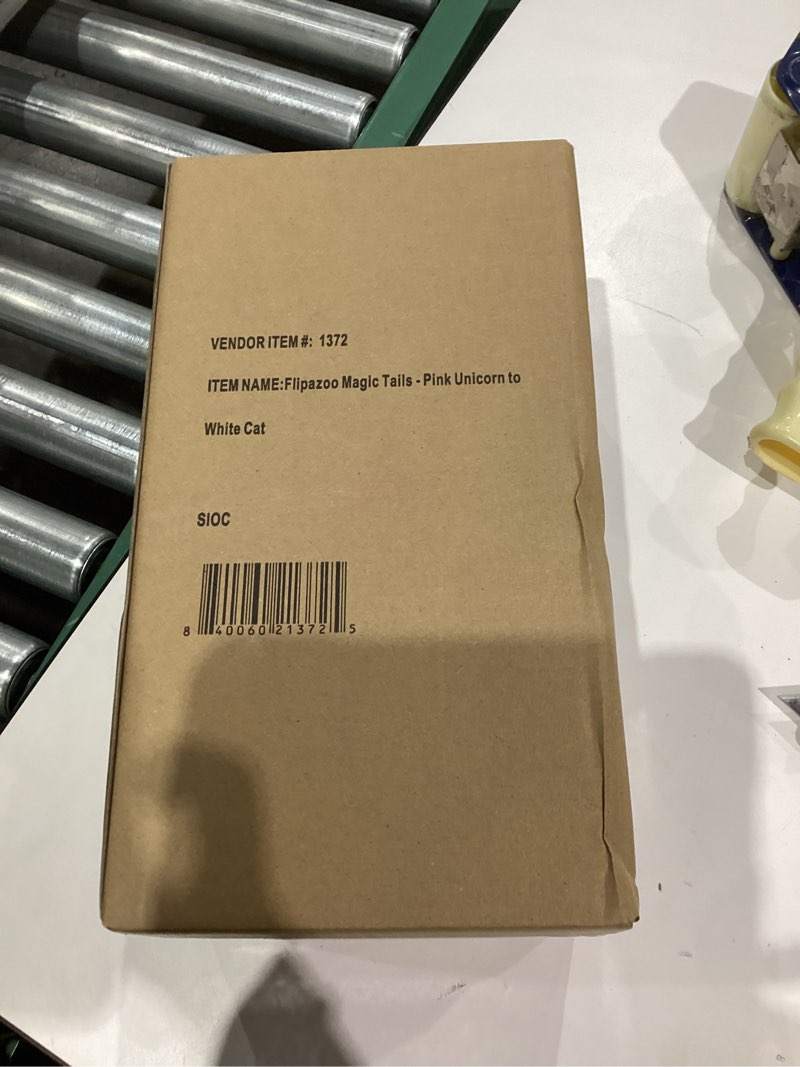 Condition photo showing New/Like New for Magic Tails Pink Unicorn to White Cat - 2-in-1 Animal Plush w/Bonus 3" Baby Org, Stores Items Inside, Flips to Reveal 2nd Character, Kids Cat to Unicorn