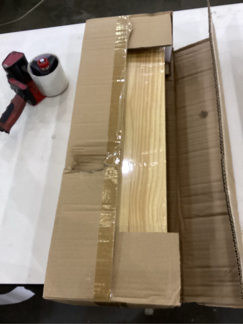 Condition photo showing New/Like New for Wood Floating Shelves for Wall Shelf Wooden 24 Inch for Bedroom Living Room Bathroom Kitchen Office Decorative Display Plant Shelving Unit Pine Wavy Live Edge 2 Tire