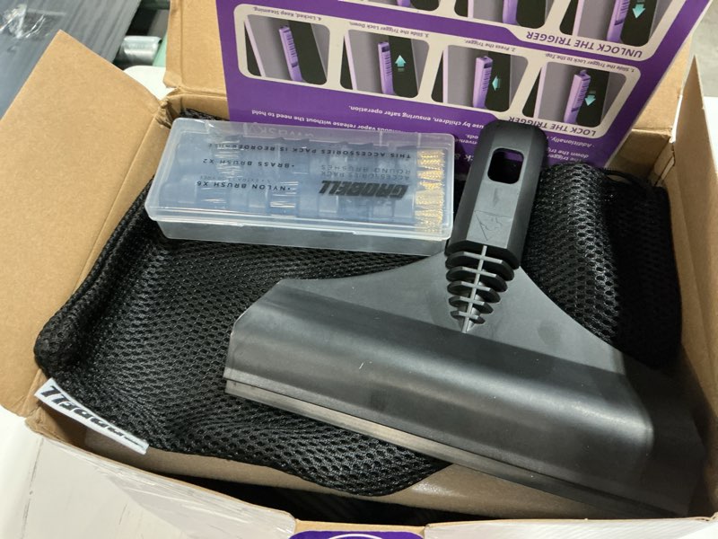 Condition photo showing New/Like New for steam cleaner handheld: 1200w fast 10-sec heat-up-750ml (25oz) tank-no cooling-refill anytime-lockable steam trigger-14-piece kit hand held steamer for home car grout tile cleaning grey