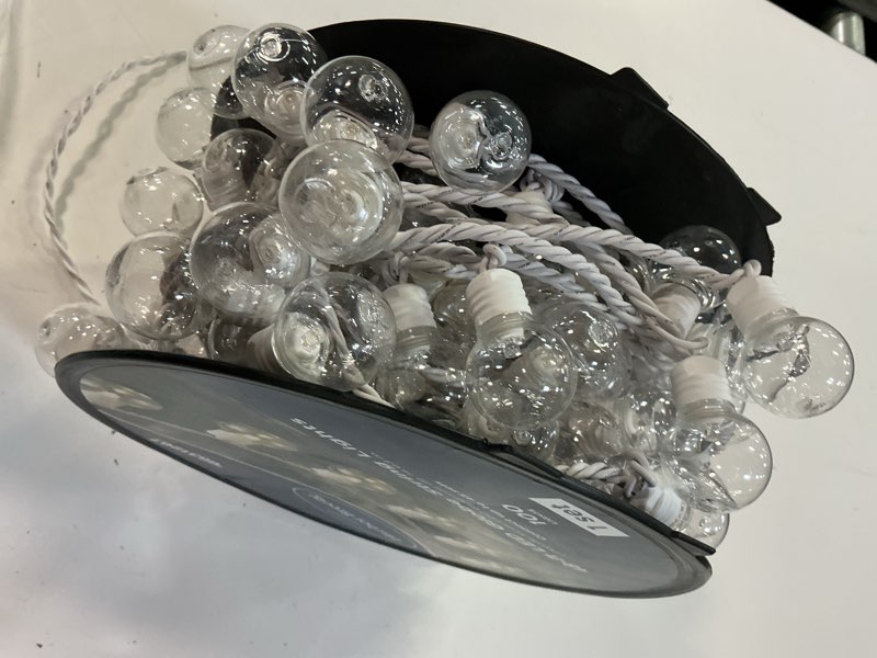Condition photo showing Good Condition for harbor breeze 48-ft plug-in white indoor/outdoor string light with 100 white