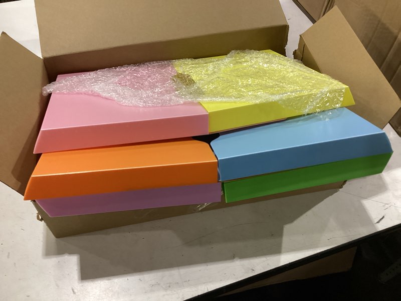 Condition photo showing Good Condition for fuutreo 6 pcs magnetic wall file organizer magnetic wall file holder refrigerator magazine holder for mail letters paper teacher office supplies(macaron color) mixed color 10 x 13 inch