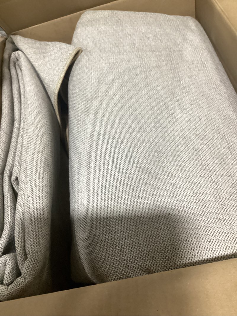 Condition photo showing As Is for GarveeHome Scalloped Washable 8x10 Rug for Living Room Non-Slip Solid Tan Jute Digital Printing Modern Low-Pile Carpet 8 x 10 Rug for Bedroom Dining Nursery Mat with Rubber Back Jute 8' x 10' (Rectangular)