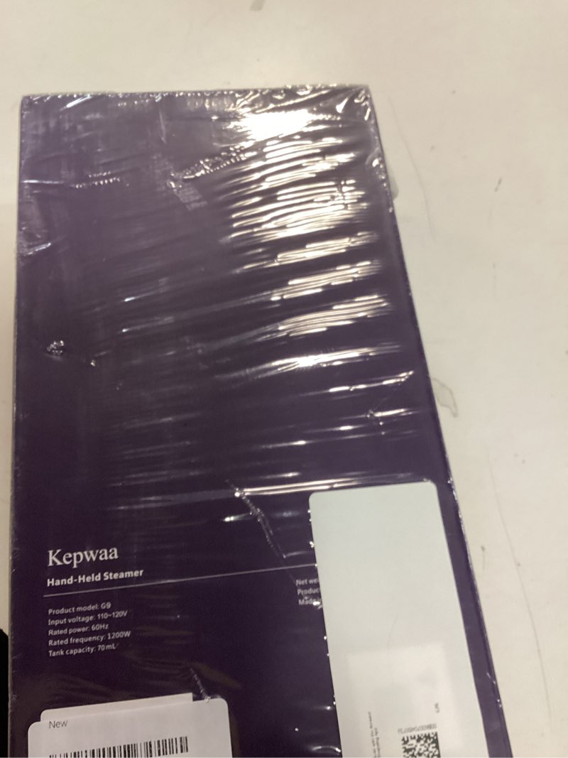 Condition photo showing New/Like New for Portable Travel Steamer for clothes - 1200W Clothes Steamer Handheld Remover Fabric Clothing Wrinkles, 15s Fast Heat-up Garment Steamer, 120V Countries Steam iron for Home, Travel Purple