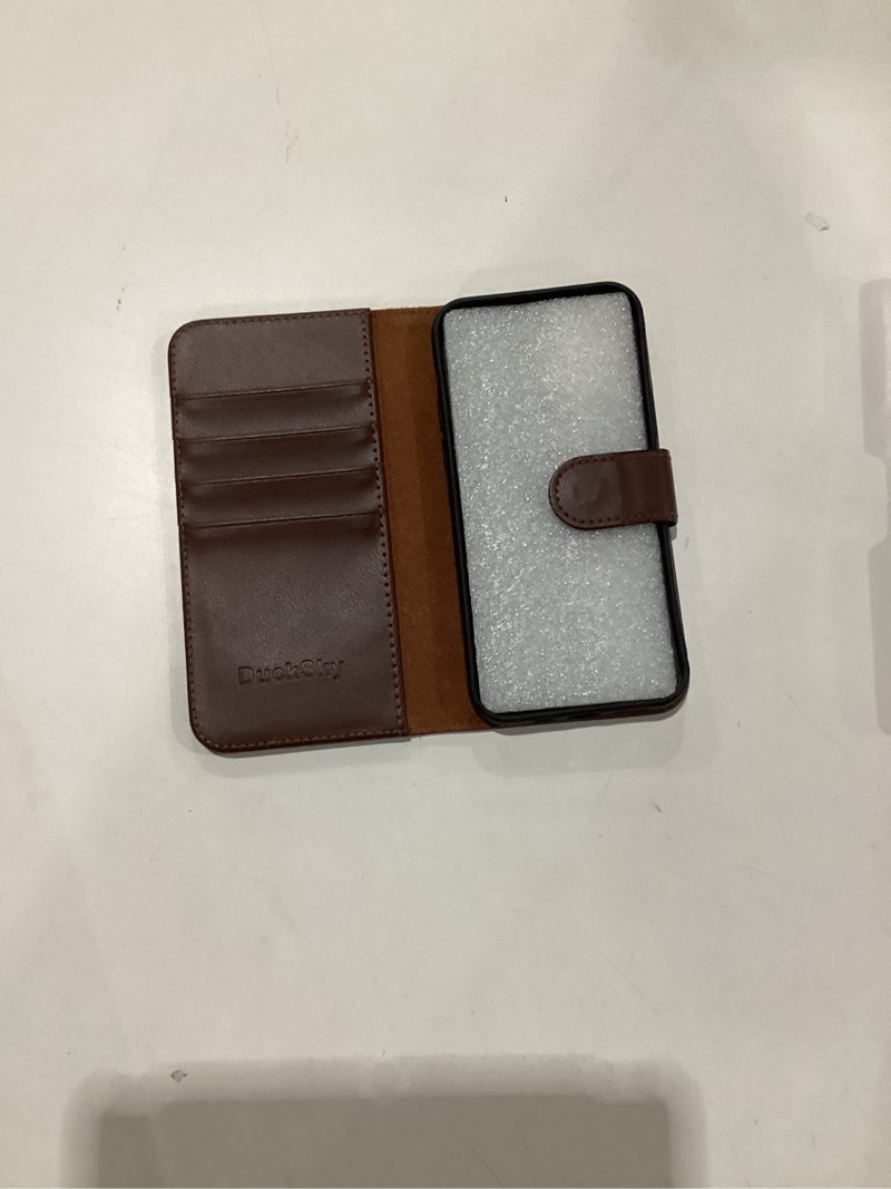 DuckSky for iPhone 12/12 Pro 6.1" Genuine Leather Wallet case ?RFID Blocking??4 Credit Card Holder??