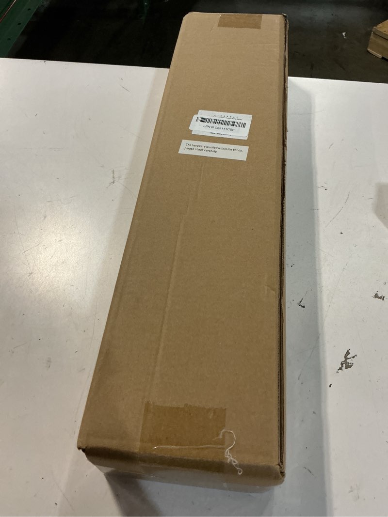 Condition photo showing New/Like New for lazblinds no drill cordless bamboo roman shades, light filtering blinds for indoor windows, roll up bamboo blinds for home, 20" w x 48" h, star-brown star-brown 20"w x 48"h