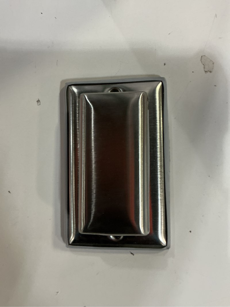 Condition photo showing Good Condition for Legrand Pass & Seymour WP26 Dustproof Stainless Steel Wall Plate Cover, 1 Gang, One Vertical Decorator/GFCI Cover, Stainless (1 Count)