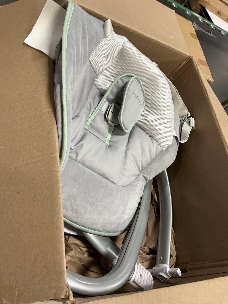 Condition photo showing As Is for Momcozy CocoSway Baby Swing for Infants to Toddler, 3D-Motion Electric Baby Swing with 6 Motions & 4-Speeds, Remote Control, Infant Swing with 8 Preset Lullabies for Baby Boy Girl Up to 20 lbs, Haze