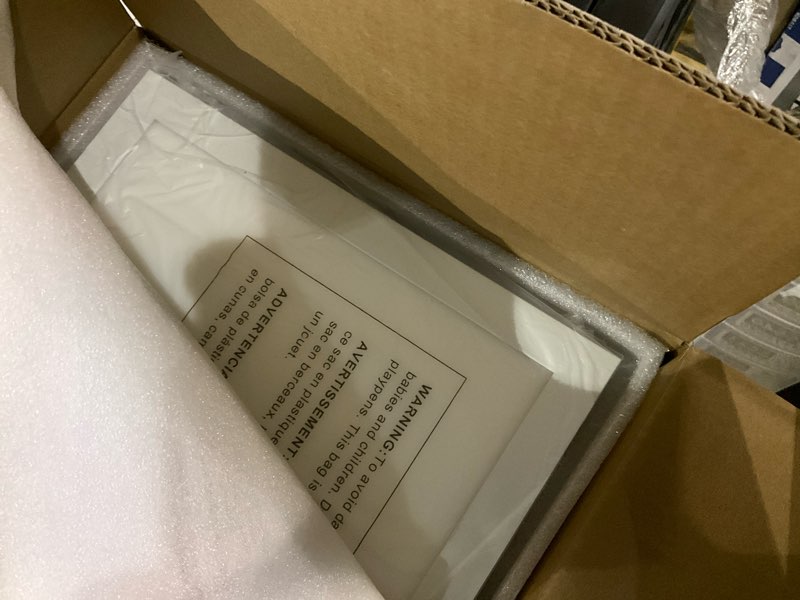 Condition photo showing As Is for utilitech ventilation fan 1.5-sone 100-cfm white decorative lighted bathroom fan (energy star certified)
