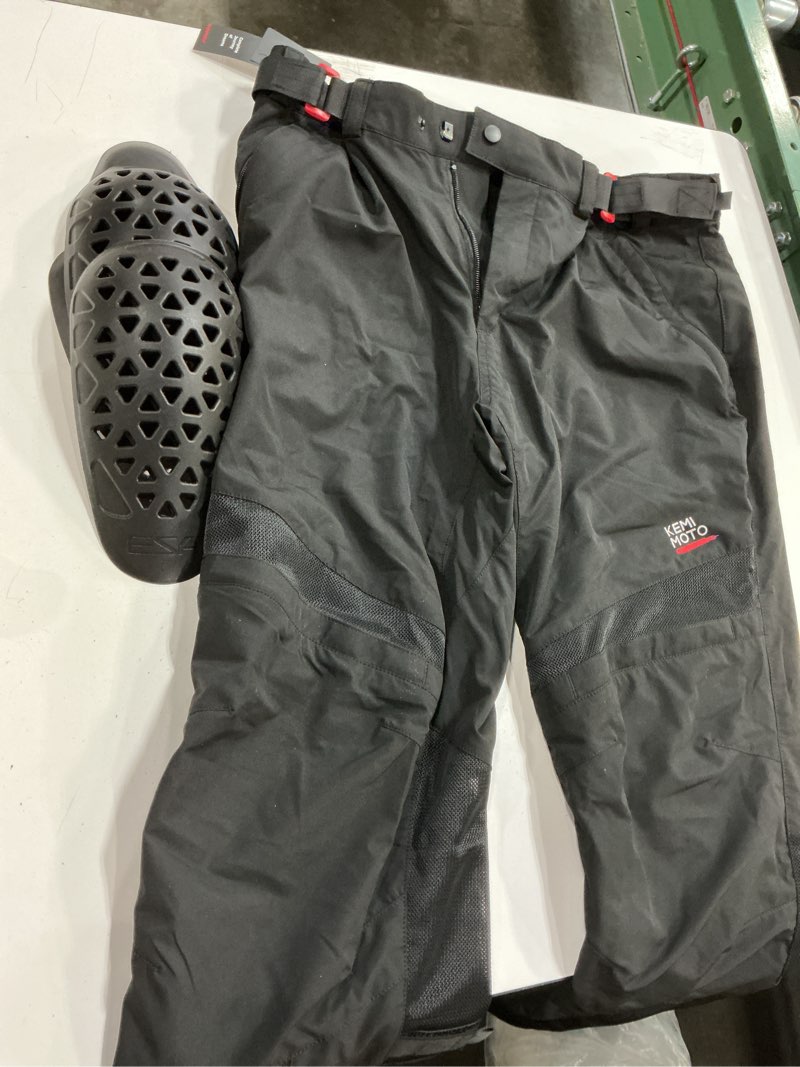 Condition photo showing As Is for (size xl)kemimoto motorcycle mesh pants, lightweight motorcyle pants for men | featurs?breathable mesh area, 4 ce armors?material:polyster and spandex?occasions?commuting?street?seansons: summer, spring large