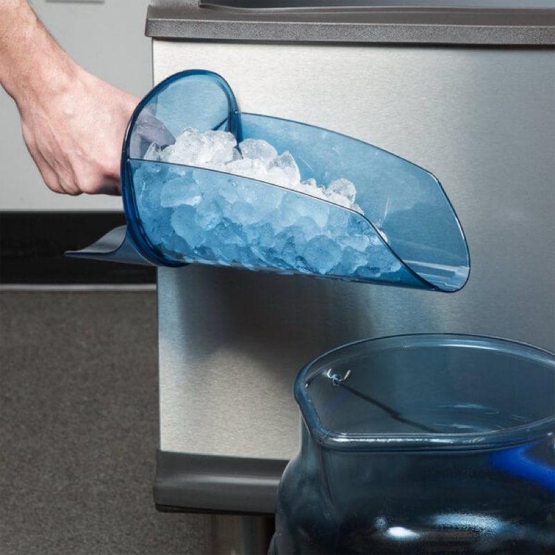 san jamar si9500 polycarbonate saf-t-scoop only, 64oz to 86oz, for ice machine, blue