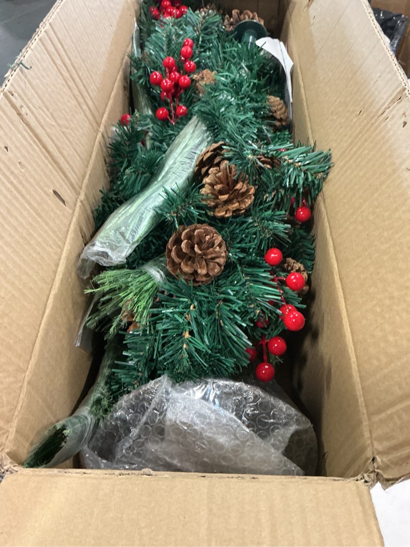 Condition photo showing Good Condition for 2 Pack Christmas Tree,3FT Artificial Christmas Entrance Tree with Ornaments and Lights Battery Oprated,Mini Xmas Trees for Front Door,Pathway, Tabletop, Entryway, Entrance Christmas Decorations