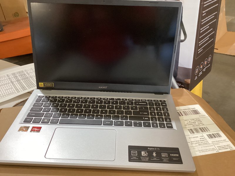 Condition photo showing As Is for acer aspire 3 a315-24p-r2sc slim laptop | 15.6" full hd ips display | amd ryzen 5 7520u quad-core processor | amd radeon graphics | 8gb lpddr5 | 256gb nvme ssd | wi-fi 5 | windows 11 home r5 7520u r5 7520u(no power cord)
