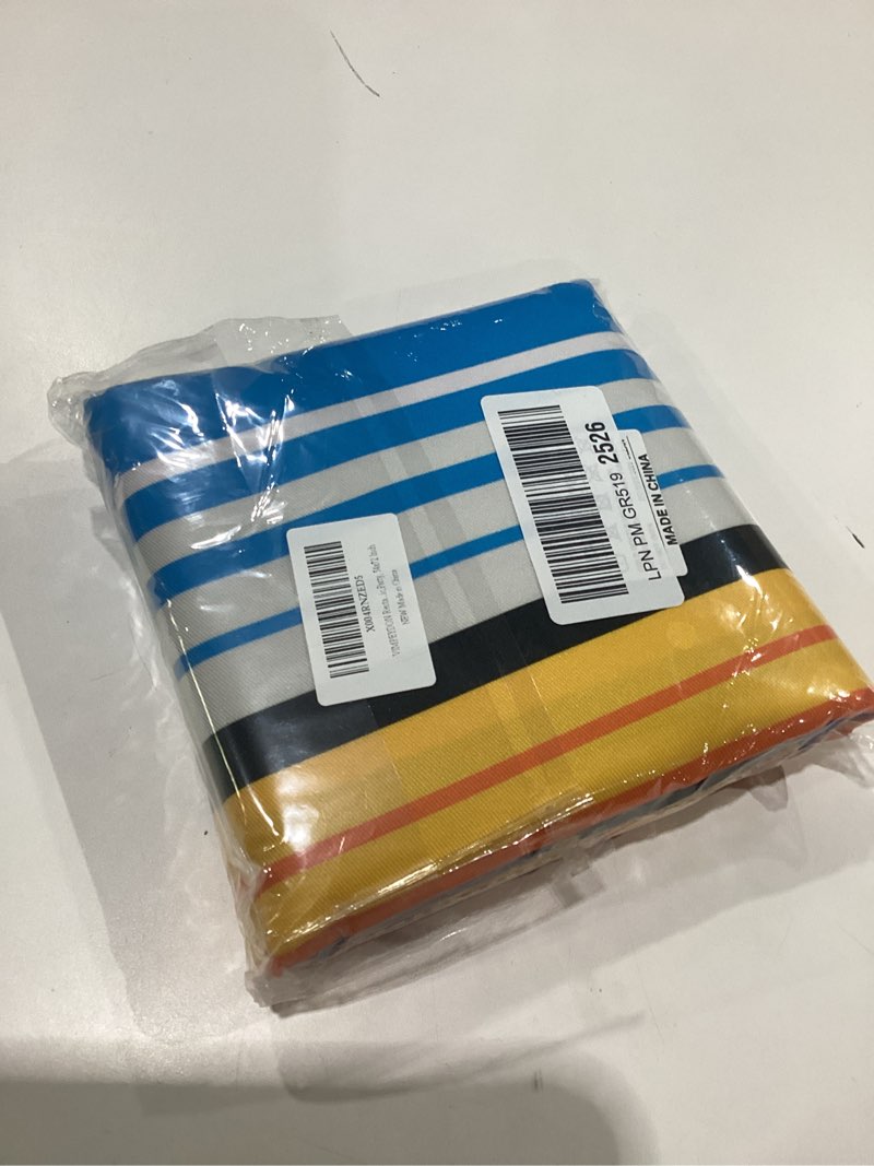 Condition photo showing New/Like New for vimpeydon rectangle colorful mexican table cloth for dining tables, reusable rainbow colorful stripe