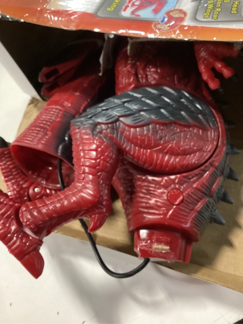 Condition photo showing As Is for betheaces remote control dinosaur,dragon toy for kids boys girls red dragon figures learning realistic looking large size with roaring spraying light up eyes for birthday xmas gifts (style-1)