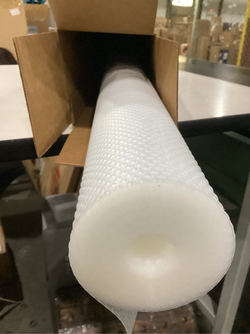 Condition photo showing As Is for hersvin shelf liner, 28 in x20 ft non-adhesive drawer liners eva kitchen cupboard cabinet covering undersink mat washable fridge lining paper for home office (clear/dot) clear dot 28"w x 240"l