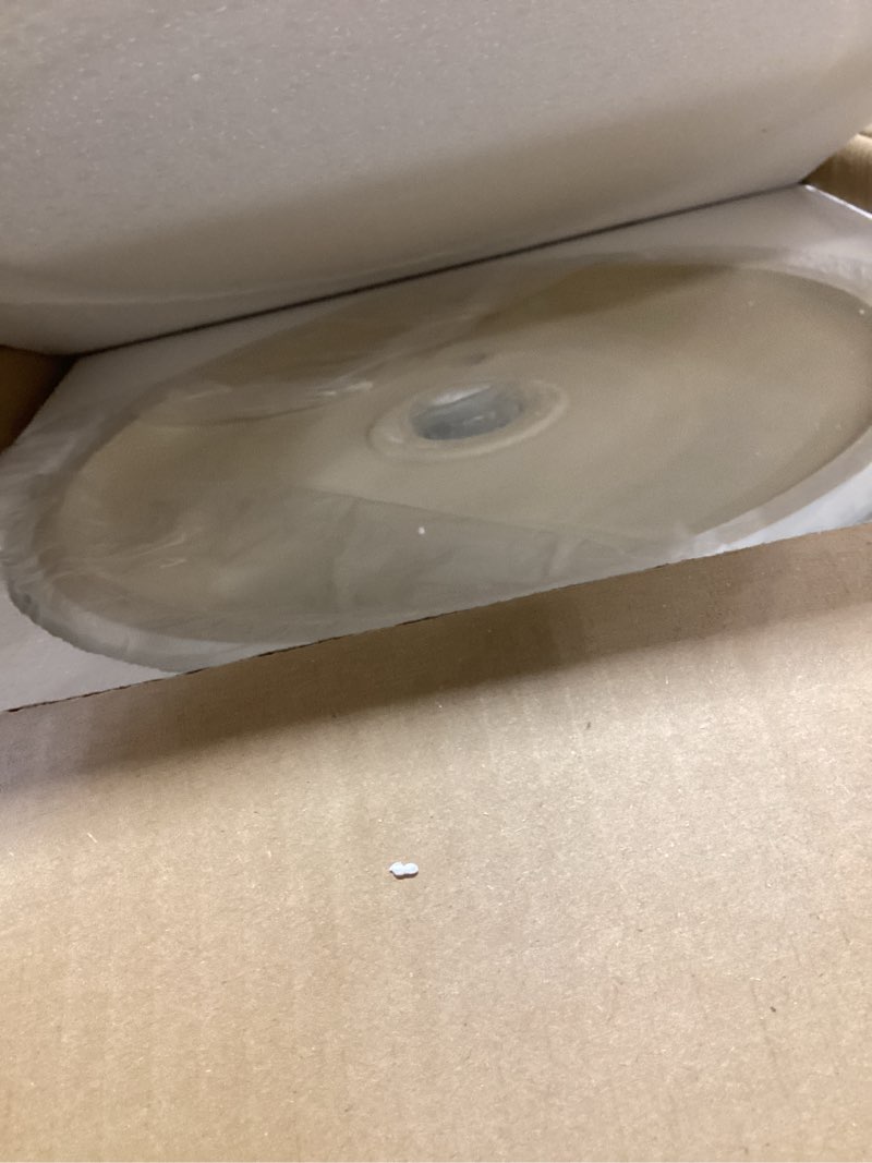 Condition photo showing Good Condition for round vessel sink 14 inch above counter - white ceramic countertop bathroom sink, 14" x 14" modern vanity art basin porcelain hand wash basin white 14" x 14" round