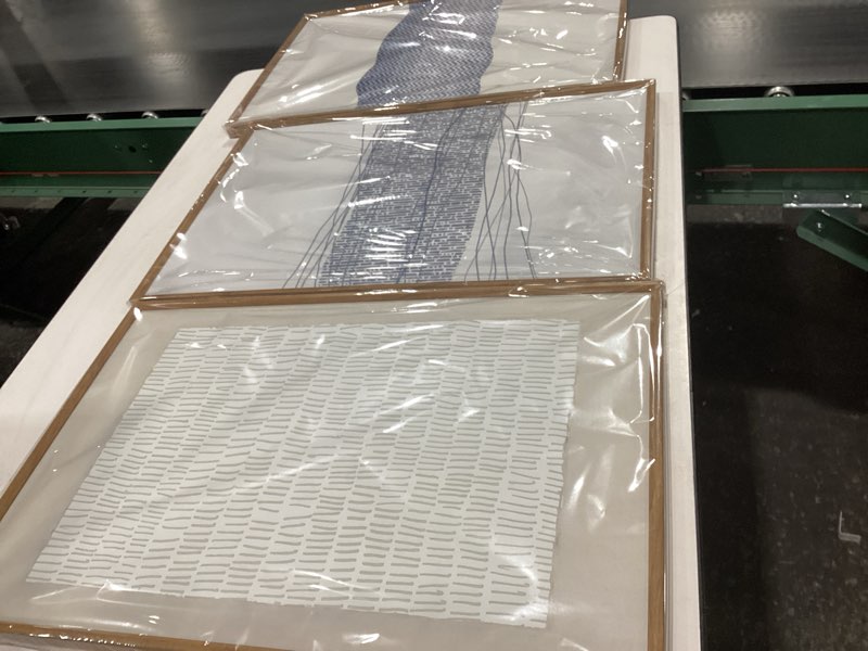 SIGNINART Large Abstract Framed Canvas Wall Art Set of 3, Minimalist Boho Line Art Prints, Modern Ne