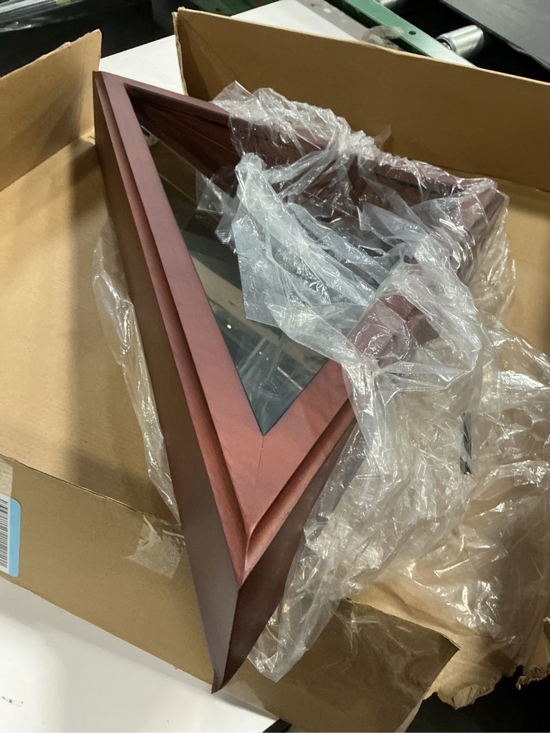 Condition photo showing As Is for Glass Front Flag Display Case for Burial Flag - Wall Mounted 9.5 X 5 Feet Flag Box for American Veteran Flag and Folded Flag Display - Ideal for Honoring Military Service (Mahogany)