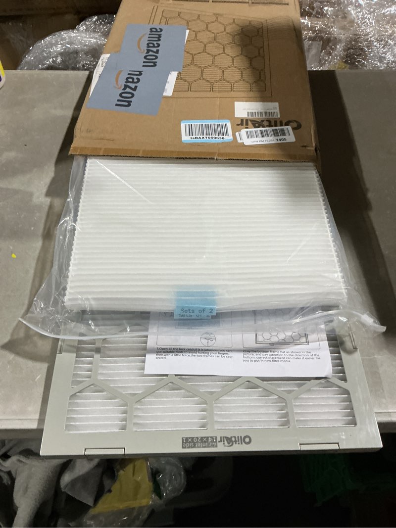 Condition photo showing Good Condition for olitair 14x20x1 merv 8 air filter,ac furnace air filter,reusable abs plastic frame, 7 pack replaceable filter media (actual size: 13 3/4" x 19 3/4" x 3/4") 14x20x1 merv8 ( 1 frame + 7 filter media )