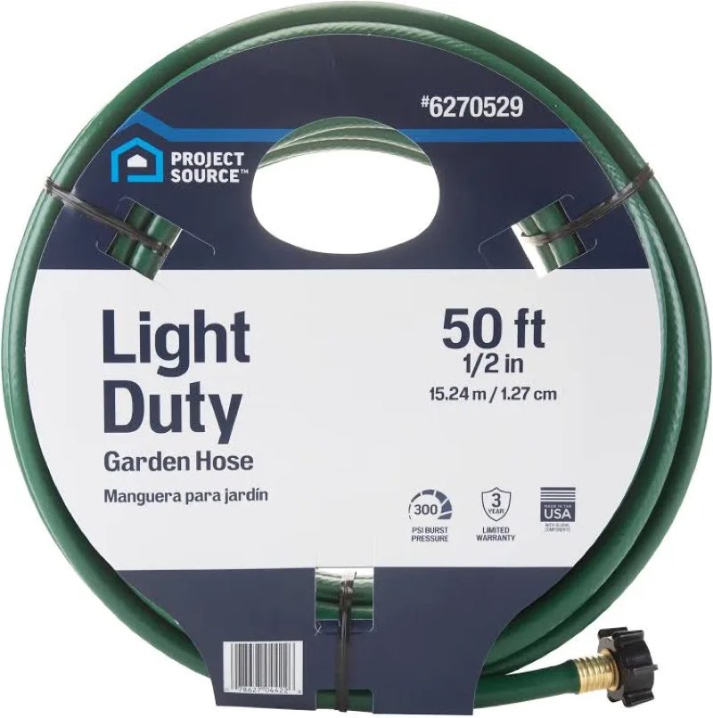 project source light duty vinyl garden hose