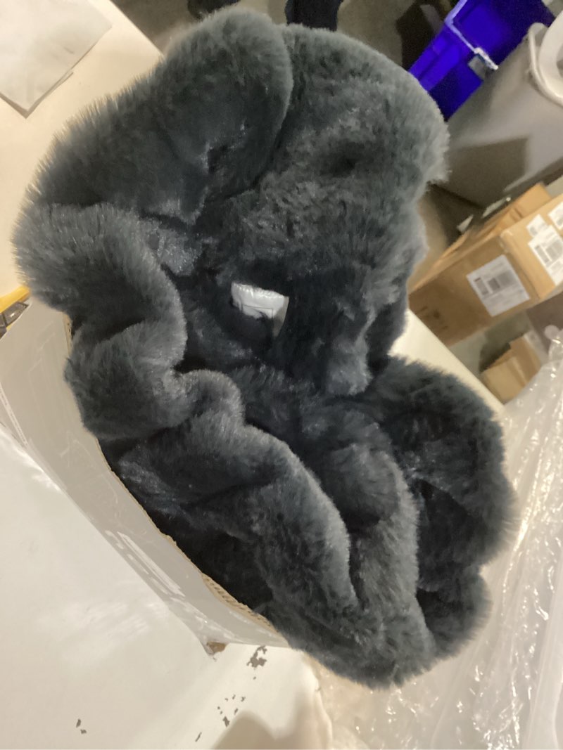 Condition photo showing Good Condition for Heated Blanket Throw with 1/2/4/6/8 Hours Auto-Off 10 Heat Level, 50'' * 60'' Cozy Faux Rabbit Fur Bubble Electric Blanket with Overheat Protection(Dark Grey) Dark Grey 50''*60''