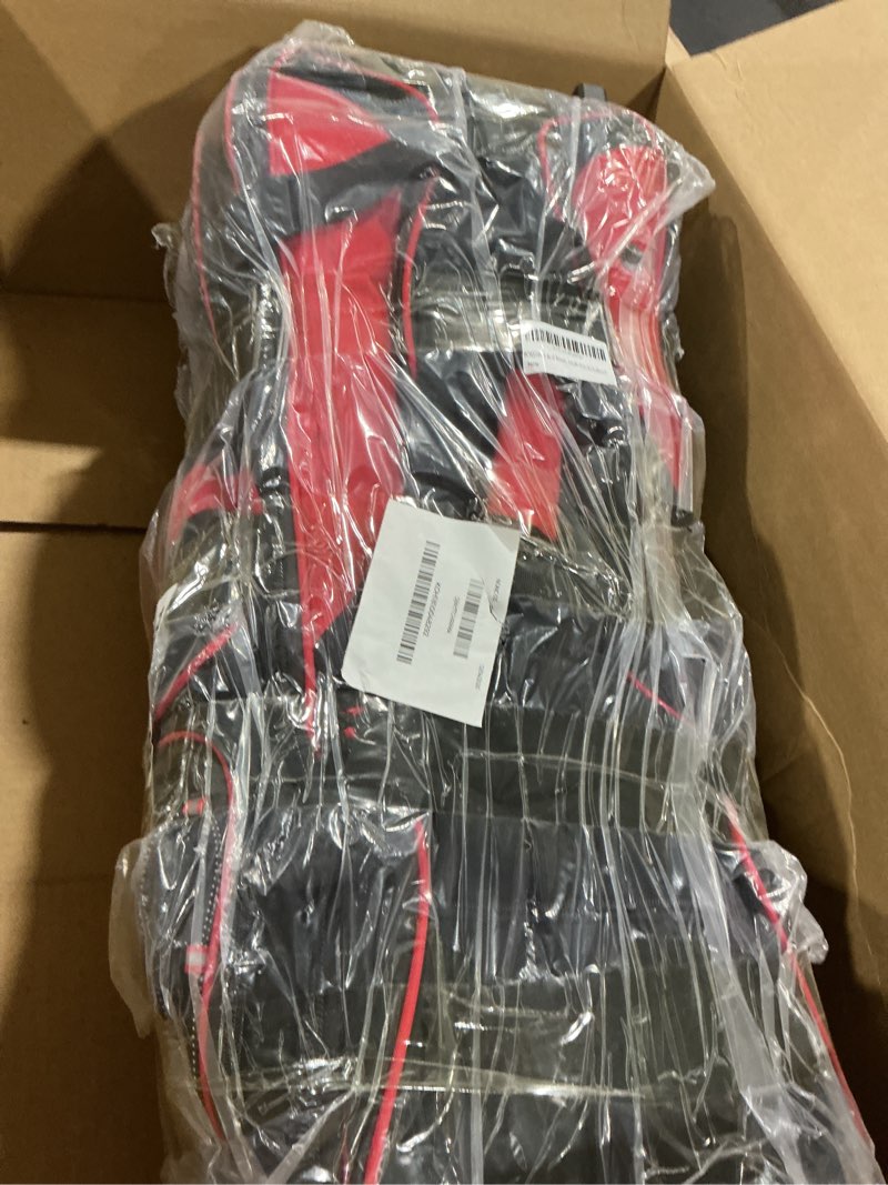 Condition photo showing As Is for BOSSTIN 3-4 Ball Bowling Bags with Wheels, Secure Hook & Loop Fixed Ball Cup & Shoe Compartment (Fits Up to Size 16), Roller with Multi-Pockets Red 3-ball