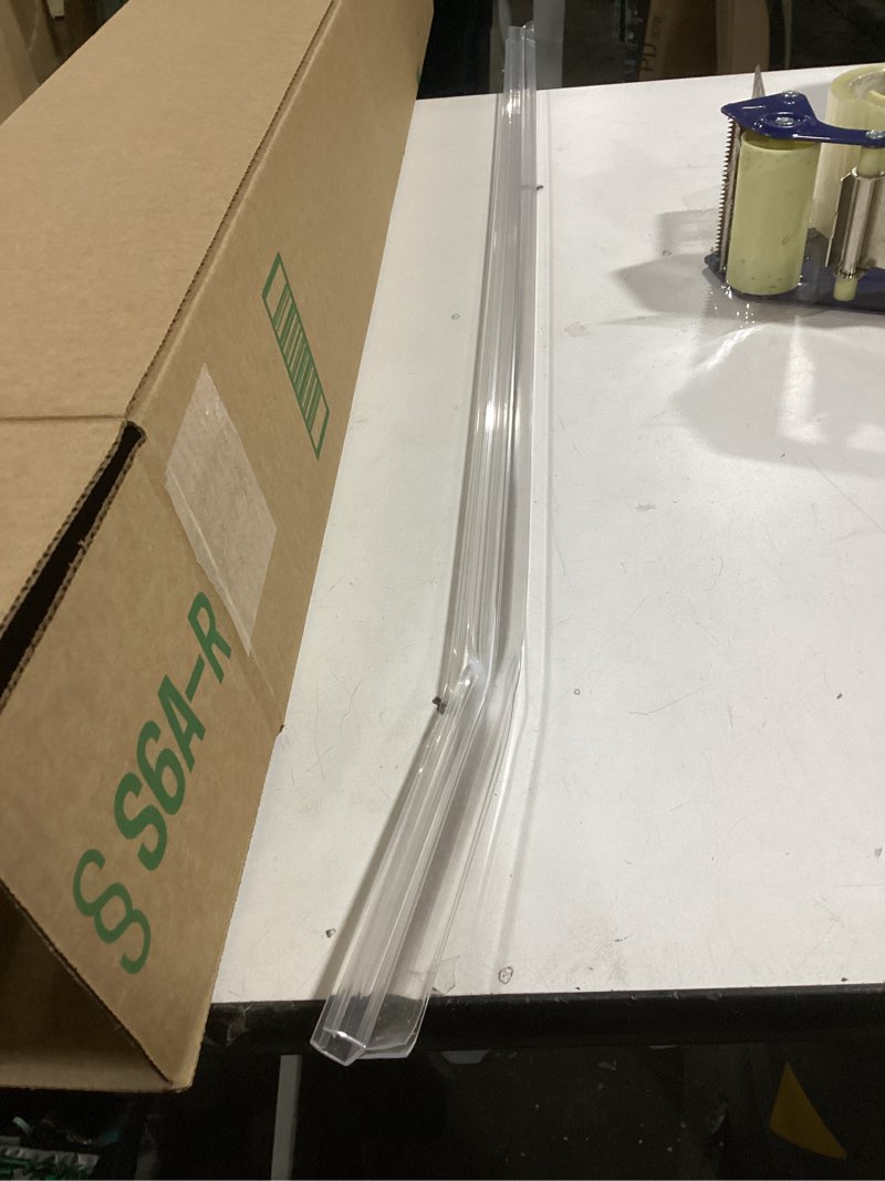 Condition photo showing As Is for Frameless Ultra Clear Shower Door Bottom Seal 3/8"(10mm) Thick 36"(914mm) Long 2 Pack,Soft Bathroom Door Sweep Rubber Clip,Glass Shower Door Seal Strip Stop Shower Leaks,Fit for Doors Windows 3/8"(10mm), 2 PCS/Pack