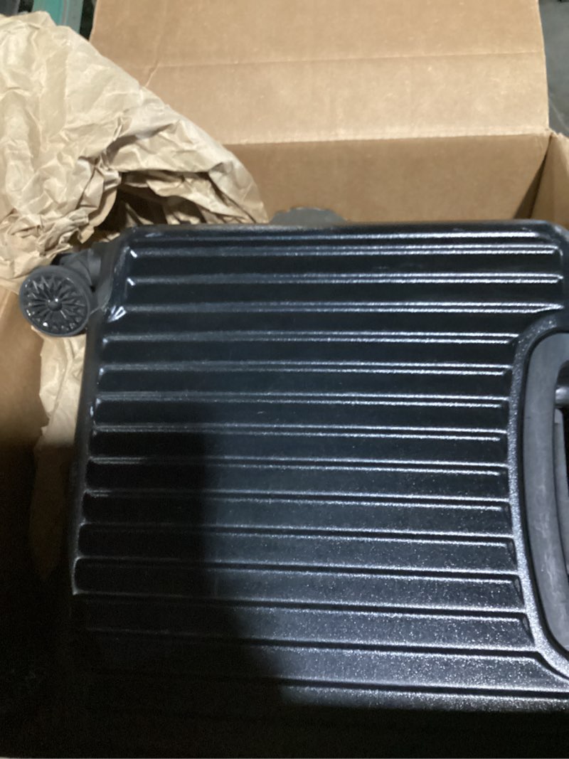 Condition photo showing As Is for (similar to) venturevault carry on luggage 22x14x9 airline approved, 20 inch hard shell carry on luggage, suitcase carry-on small siutcase with wheels (black, 1pc) black 20inch