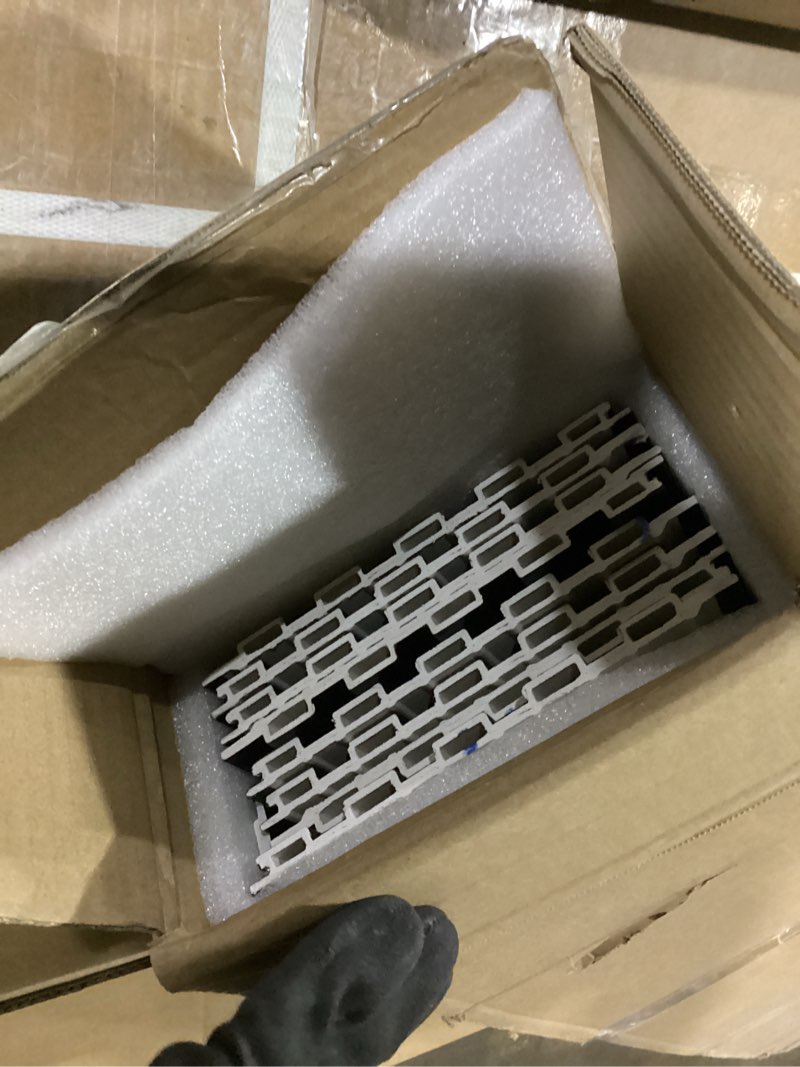 Condition photo showing Good Condition for Art3d Slat Wall Panels, WPC Soundproof 3D Wall Paneling for Interior Wall Decor, TV Background, 8-Pack 96 x 6 in. Black 96 x 6 x 0.3 inches Black