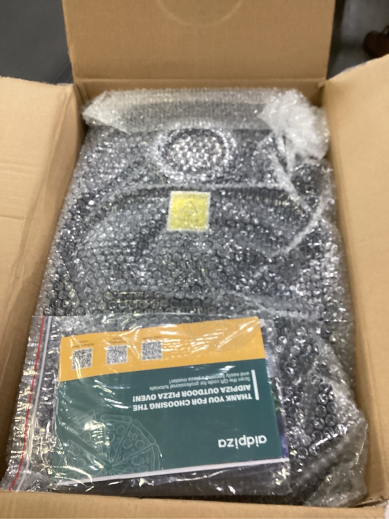 Condition photo showing New/Like New for Pizza Oven Outdoor 12" Wood Fired Pizza Ovens Pellet Pizza Stove for outside, Portable Stainless Steel Pizza Oven for Backyard Pizza Oven Black