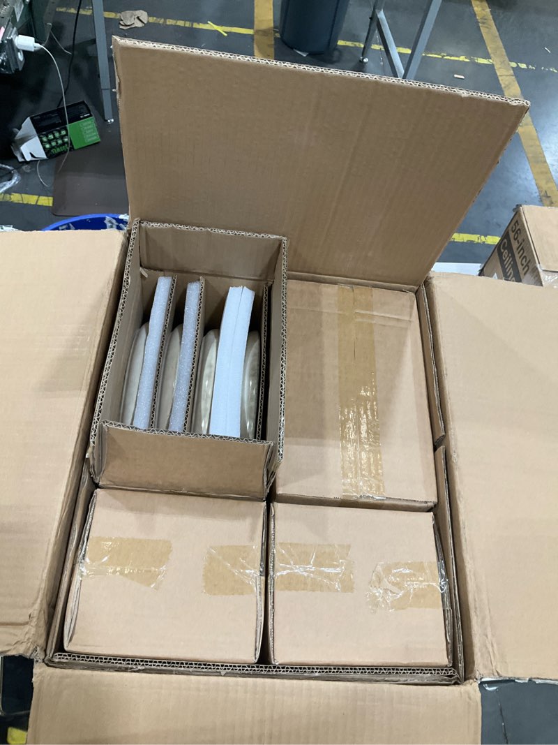 Condition photo showing Good Condition for amorarc stoneware dinnerware sets,round reactive glaze plates and bowls set,highly scratch resistant | dishwasher & microwave safe dishes set,service for 4 (12pc) cappuccino service for 4