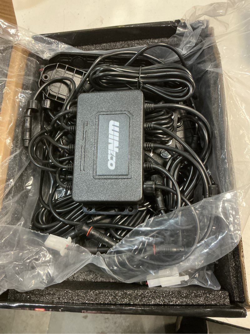 Condition photo showing Good Condition for wineco led strobe lights for trucks, emergency strobe lights kits for construction vehicles led surface mount grill grille light flashing warning lights with digital controller 12 led amber white amber/white 8 pcs