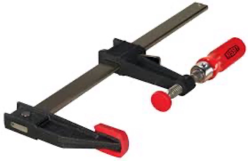 Bessey Clutch Style Bar Clamps - 24 In 1200 lb - GSCC5.024- Woodworking Clamps with Ergonomic Handle, Non-Marring Pads, Durable Cast-Iron Jaws & Serrated Rail for Carpentry & Cabinetry 24 in. (1200 lb) Modern