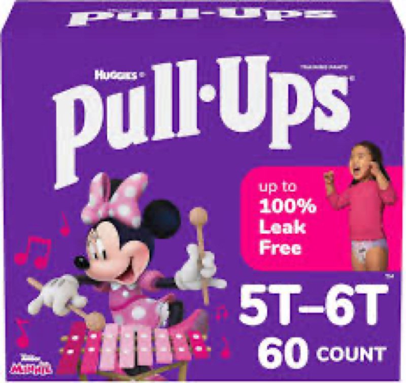 Pull-Ups Girls' Potty Training Pants, Size 5T-6T Training Underwear (46+ lbs), 40 Count (1 Packs of 