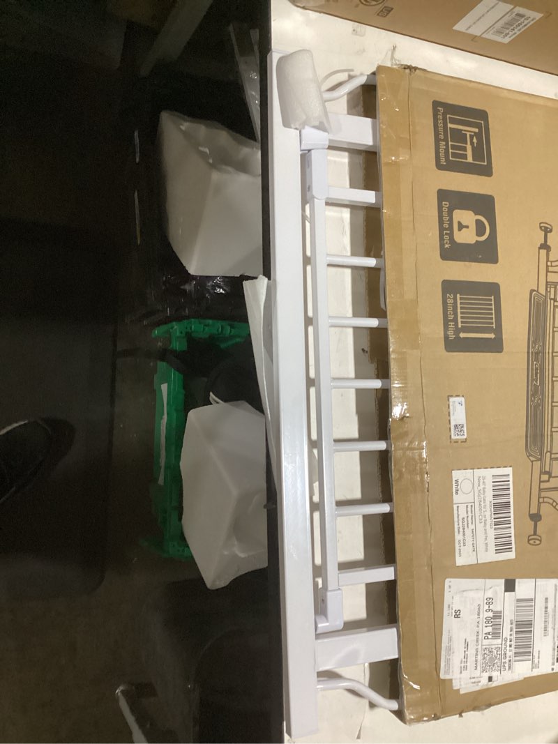 Condition photo showing Good Condition for Baby Gate No Drilling, 29"-40" Auto Close Dog Gate Indoor for Doorways & Stairs, Pressure Mounted Adjustable Pet Gate, Easy Walk Through Child Gate for Children & Pets Stroller Friendly, White