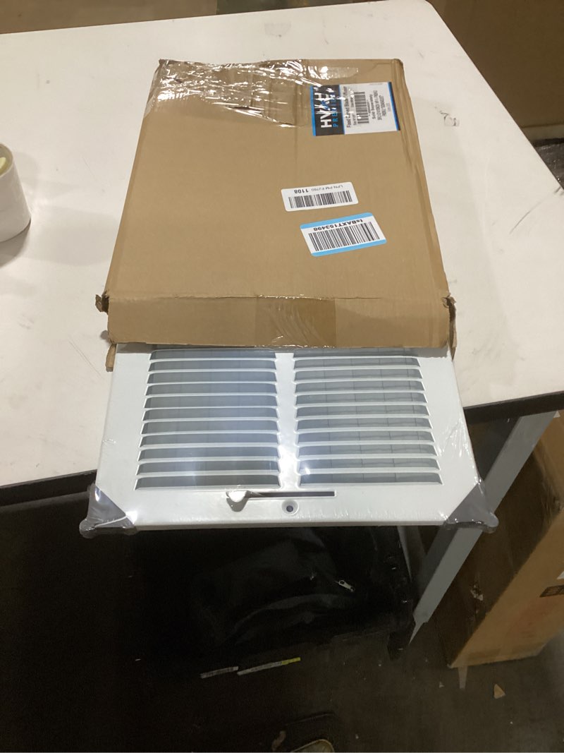 Condition photo showing Good Condition for HVAC Premium 14" X 10" 2-Way-Vertical AIR Supply Grille - Vent Cover & Diffuser - Flat Stamped Face - White [Outer Dimensions: 15.75" w X 11.75" h] 14 x 10 - 2 Way