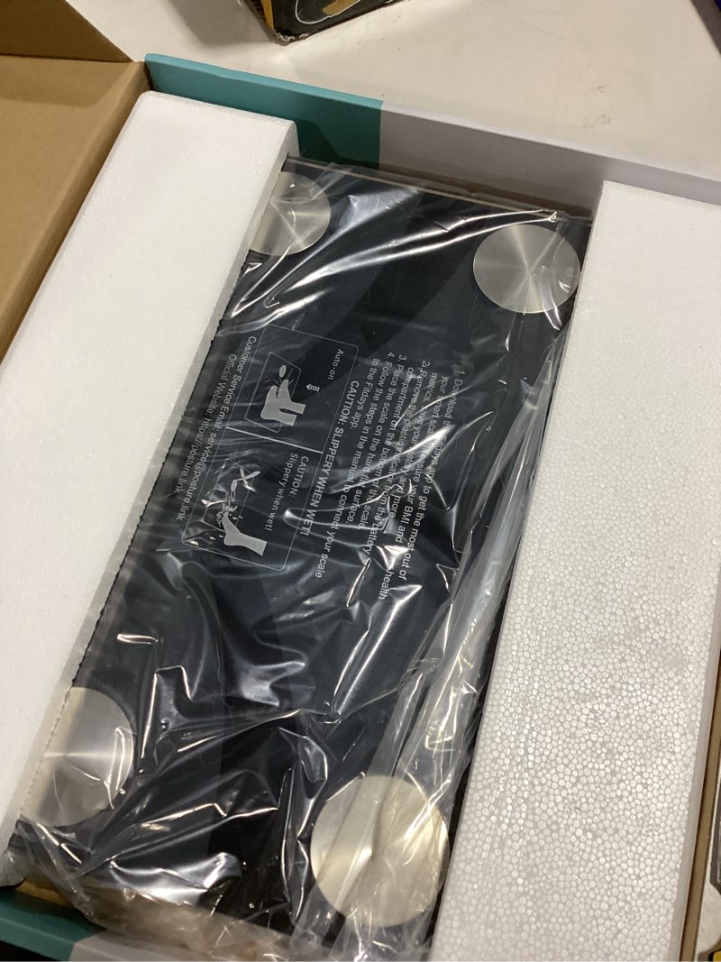 Condition photo showing Good Condition for posture scale for body weight, digital bathroom smart scale, 13 body composition analyzer sync weight scale bmi health monitor sync apps 400lbs - black 11.8*10.2