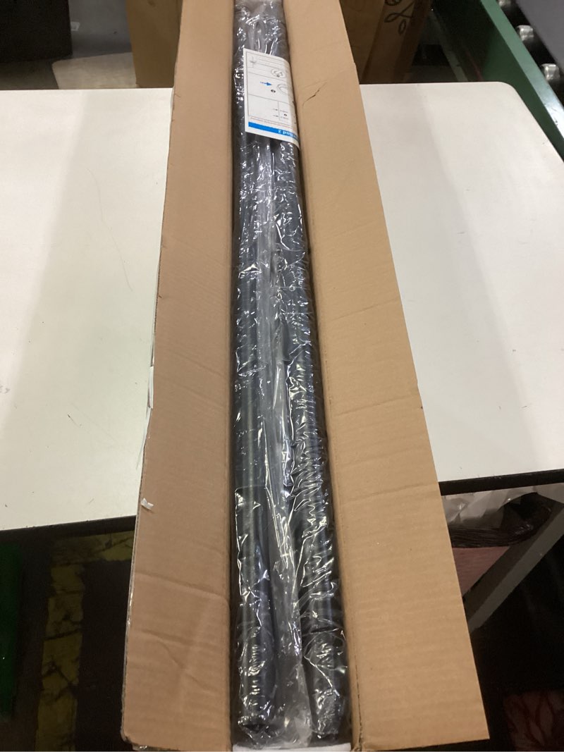 Condition photo showing New/Like New for ZOCONE Tension Curtain Rod 51-148 In (4.25-12Ft), Shower Curtain Rod No Drilling for Bathroom Window, Extra Long Outdoor Tension Rods for Patio, Christmas Garland Telescopic Rod Renter Friendly, Black Black 51-148 Inches