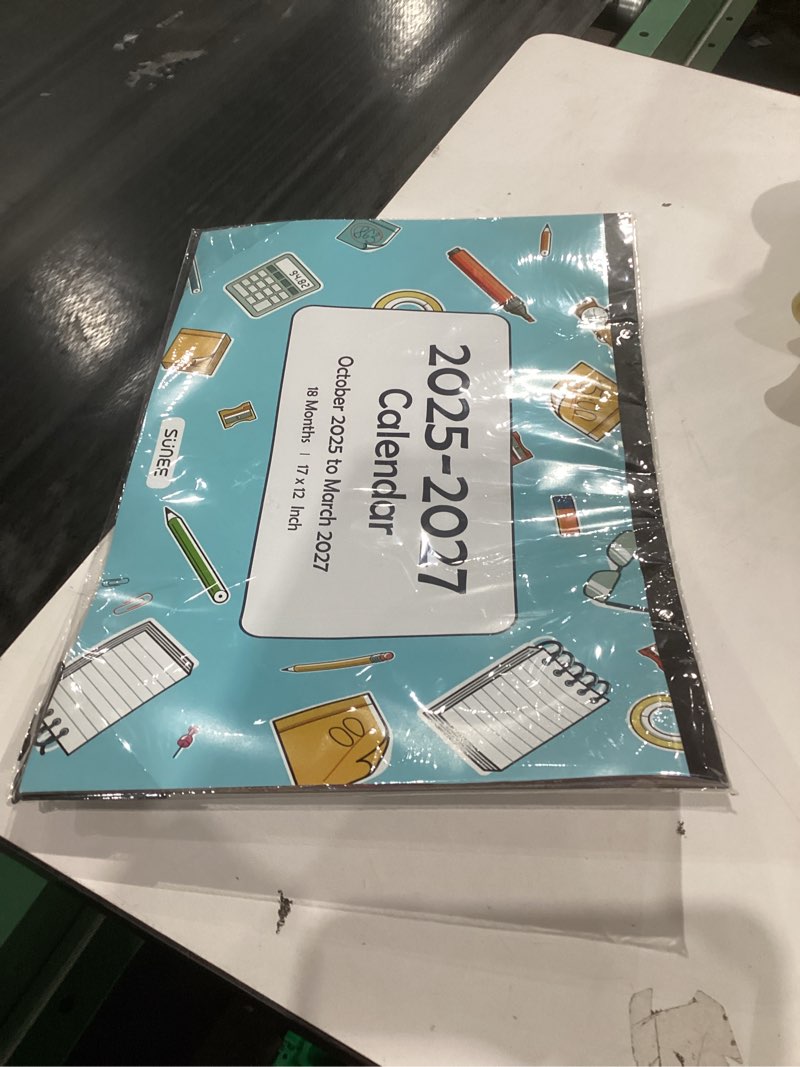 Condition photo showing New/Like New for SUNEE Desk Calendar 2026, 18 Months from Oct. 2025 to Mar. 2027, 17"x12" Academic 2026 Desk Calendar for Home, School, or Office Desk Top Organizing, Seasons Color Monthy Calendar 2026 Seasons 17x12